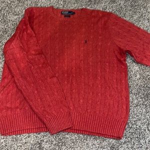 Mens xl Polo burnt orange silk sweater